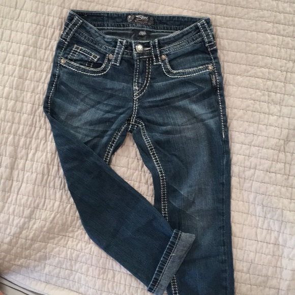 Silver Jeans Pants - Silver Aiko Capris